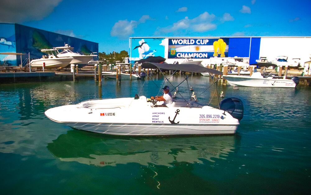 An image of Boat #30 - 20’ HURRICANE DECK from Anchors Away Boat Rentals