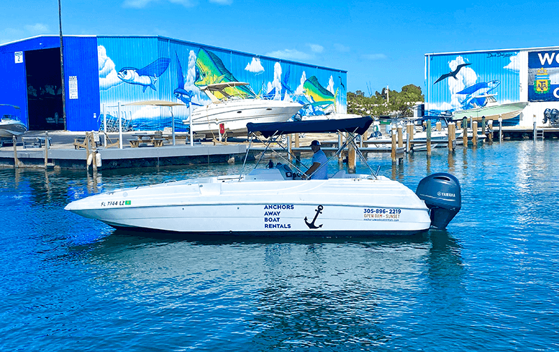 An image of Boat #33 - 24' DECK BOAT from Anchors Away Boat Rentals