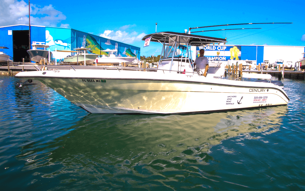 An image of Boat #26 - 29’ CENTURY from Anchors Away Boat Rentals